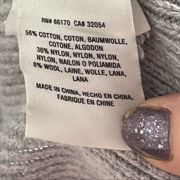 Anthropologie Moth Danna Duster Vest Light Cable Knit Gray Sweater Small - Picture 9 of 13